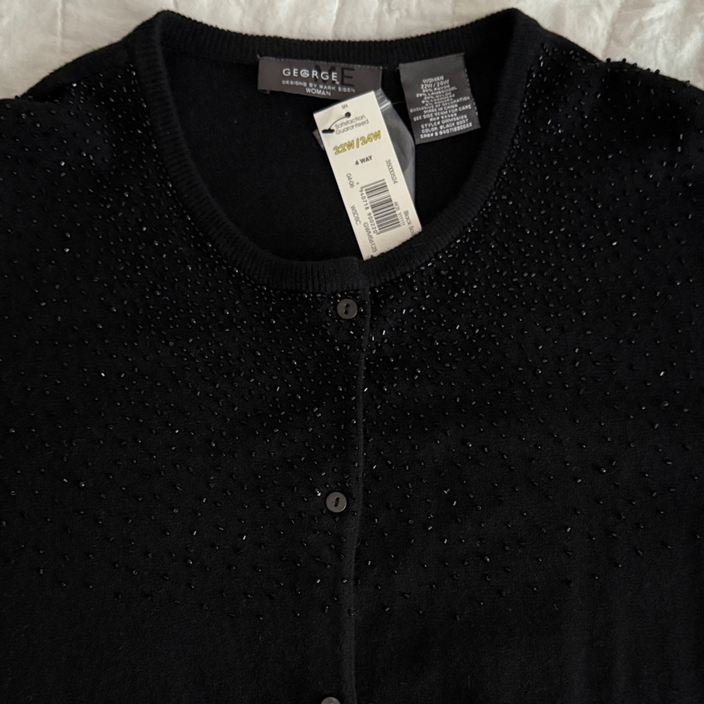 George Black Embellished Sweater and Matching Tank Sweater